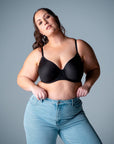 Hotmilk Evolve Effortless Black t-shirt bra — invisible under clothing, flexiwire lift