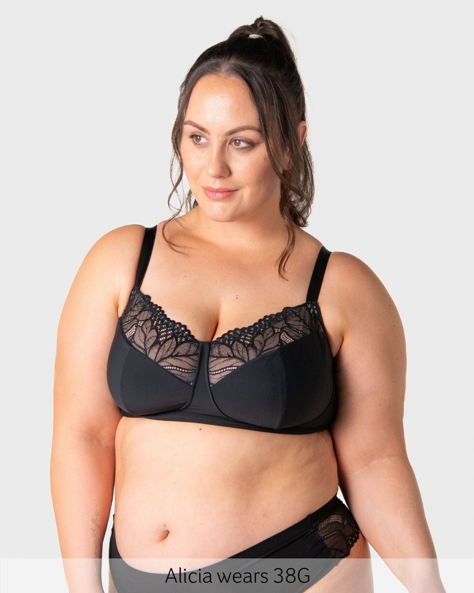 Luxe Wirefree Full Cup Bra - Black