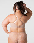 Refined Flexiwire Full Cup Bra Cashmere — back view, adjustable straps — Hotmilk Evolve