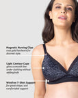 Ambition T-Shirt Nursing Bra - Onyx