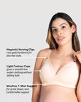 AMBITION T-SHIRT SHELL CONTOUR NURSING BRA - WIREFREE