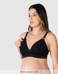 Rose Gold Magnetic Nursing Clip Featured on Ambition T-shirt Contour Nursing Bra in Black