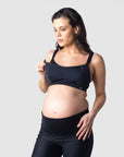 HOTMILK US BALANCE SPORTS BLACK NURSING MATERNITY BREASTFEEDING BRA - WIREFREE