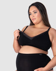 HOTMILK US CARESS SEAMFREE BAMBOO BLACK FULL CUP MATERNITY AND NURSING BRA - WIREFREE