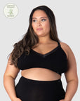 HOTMILK US CARESS SEAMFREE BAMBOO BLACK FULL CUP MATERNITY AND NURSING BRA - WIREFREE