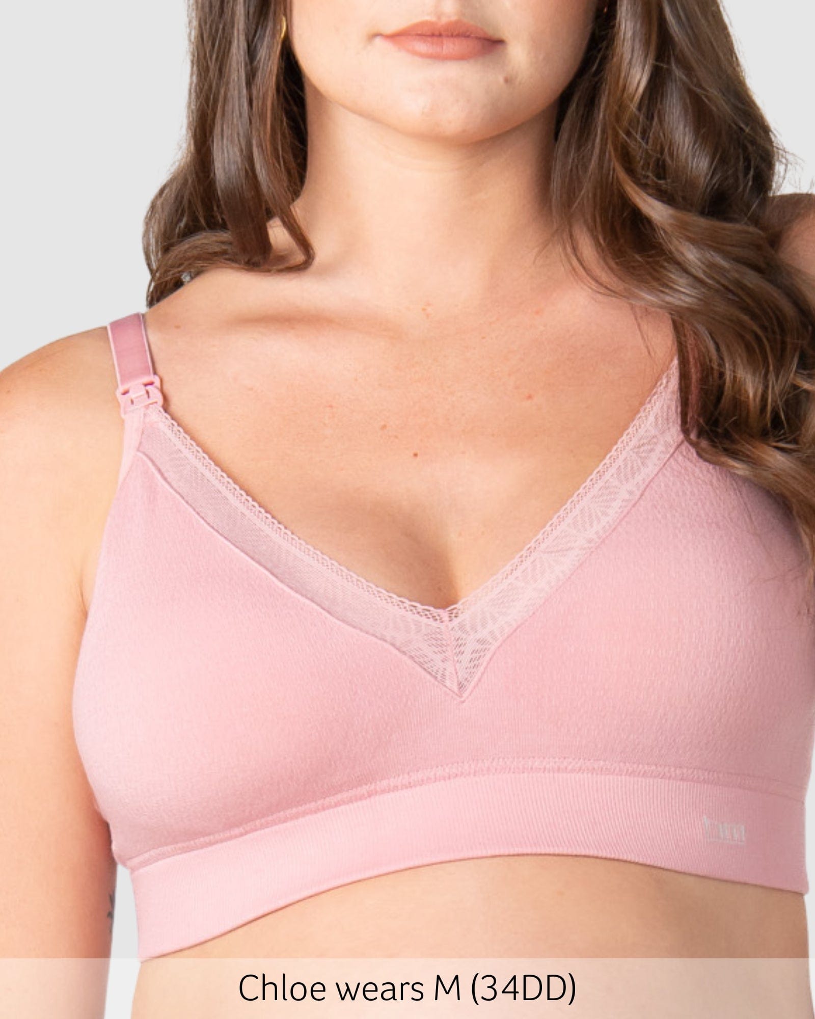 caress petal pink nursing bra by hotmilk lingerie