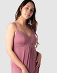 HOTMILK US DREAM MATERNITY BREASTFEEDING NURSING NIGHTIE ANTIQUE ROSE - REGULAR