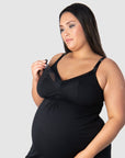 HOTMILK US DREAM NIGHTIE BLACK MULTIFIT FULL CUP MATERNITY NURSING