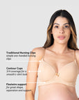 FOREVER YOURS LATTE CONTOUR NURSING BRA - FLEXI UNDERWIRE