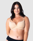 Olivia, elegantly wearing 14/36C in the Hotmilk Forever Yours Frappe maternity and nursing contour bra by Hotmilk , beautifully uplifting and enhancing her cleavage for a flattering look