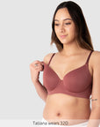 Nursing clip featured on Forever Yours Contour Flexi underwire T-shirt Nursing Bra in Spice