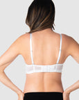 Rear view of Hotmilk Lingerie's Forever Yours contour nursing bra, highlighting 6 rows of hooks and eyes for enhanced flexibility during pregnancy and nursing