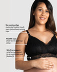 HEROINE BRALETTE BLACK MULTIFIT MATERNITY BRA - WIREFREE