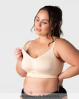 My Everyday FlexFit Nursing Bra Latte Busty — back view, adjustable straps — Hotmilk Lingerie