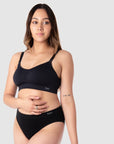HOTMILK US MY NECESSITY BLACK MULTIFIT REGULAR CUP NURSING MATERNITY BRA - WIREFREE