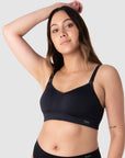 HOTMILK US MY NECESSITY BLACK MULTIFIT REGULAR CUP NURSING MATERNITY BRA - WIREFREE