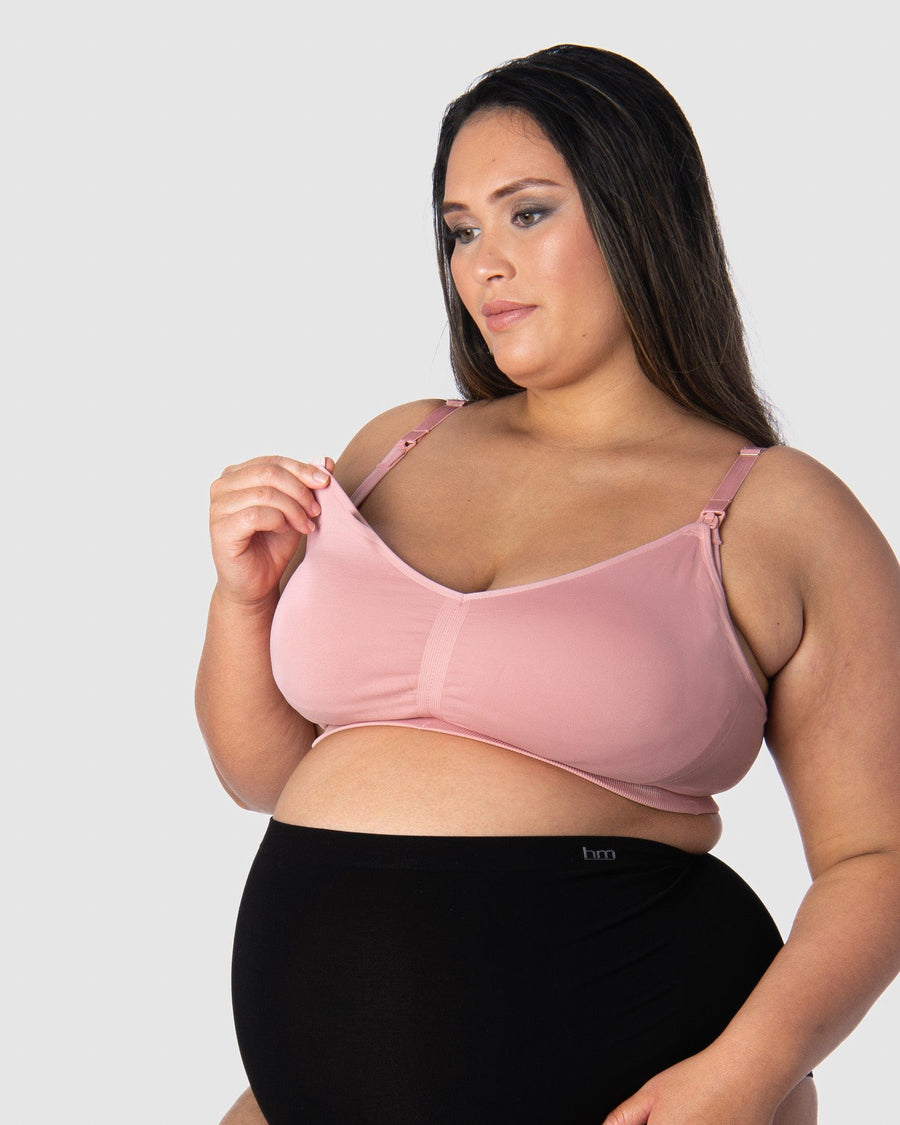 HOTMILK US MY NECESSITY BLUSH MULTIFIT FULL CUP MATERNITY AND NURSING BRA - WIREFREE