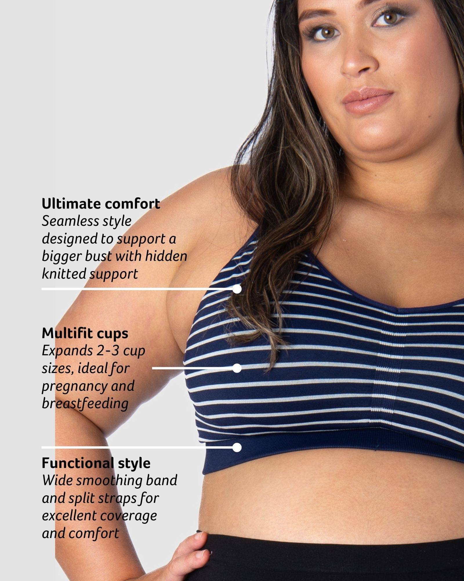 My Necessity FlexFit - Navy Stripe Busty