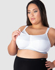 HOTMILK US REACTIVATE SPORTS WHITE NURSING MATERNITY BRA - FLEXI UNDERWIRE