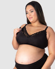 HOTMILK US SERENITY BAMBOO BLACK MULTIFIT NURSING MATERNITY BRA - WIREFREE