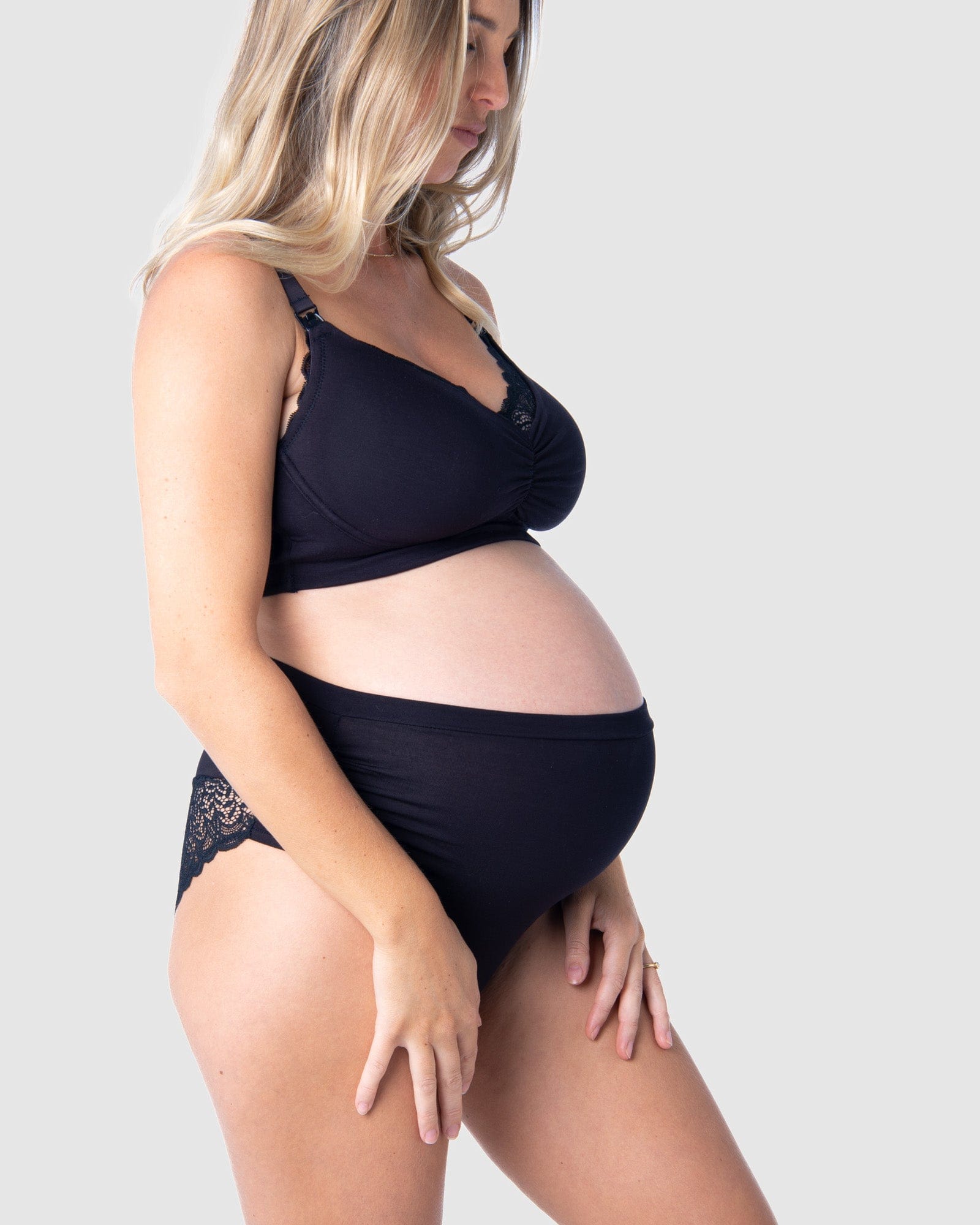 HOTMILK US SERENITY BAMBOO BLACK MATERNITY FULL BRIEF