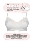 Features of Show Off Ivory Wirefree Nursing Bra