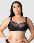 SHOW OFF BLACK NURSING BRA - WIREFREE