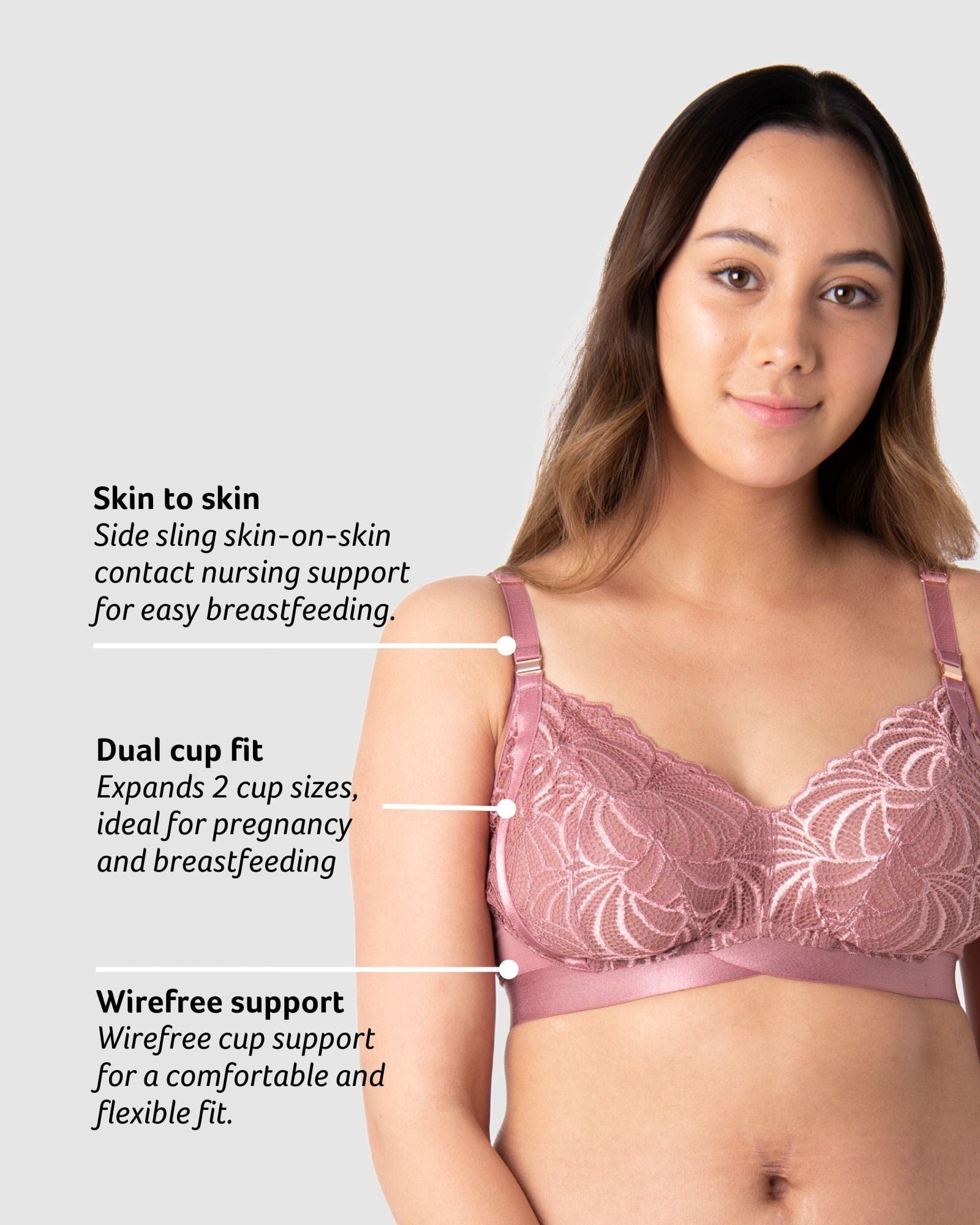 Warrior FlexFit Nursing Bra - Antique Rose