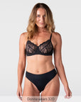 Refined Flexiwire Full Cup Bra in Black — full coverage lace bra with flexiwire support — Hotmilk Evolve