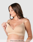 Nursing clip of Embrace Leakproof T-Shirt Nursing Bra - Frappe