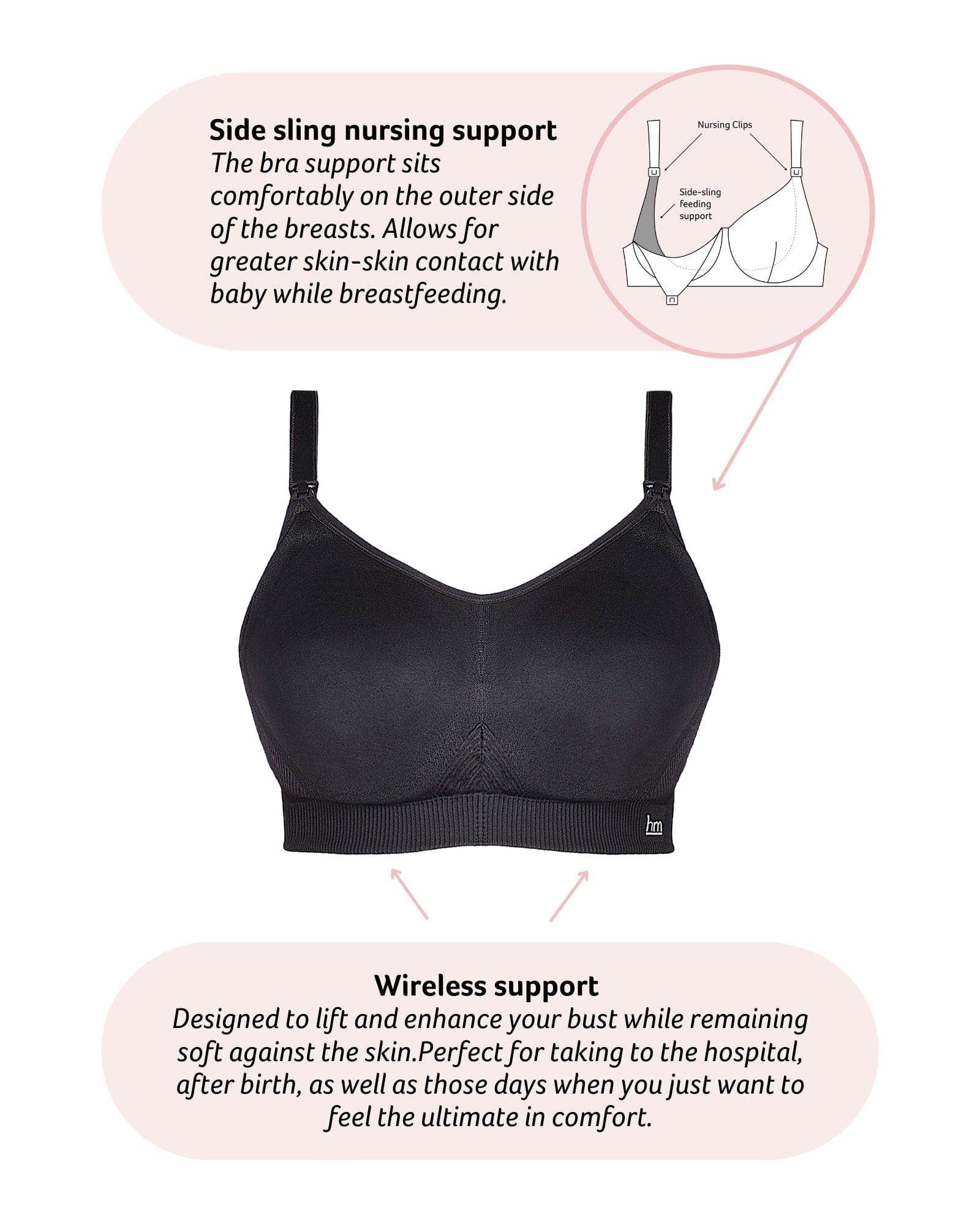 My Everyday FlexFit Nursing Bra - Black Busty