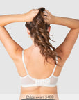 Back of Show Off Wirefree Nursing Bra - Ivory