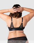 Back of Warrior 2.0 Multifit Nursing Bra - Black