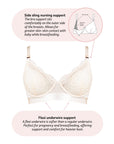 Details of Warrior Plunge Nursing Bra - Ivory