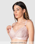 Nursing clip on Warrior Wirefree Soft Cup Nursing Bra in Blush
