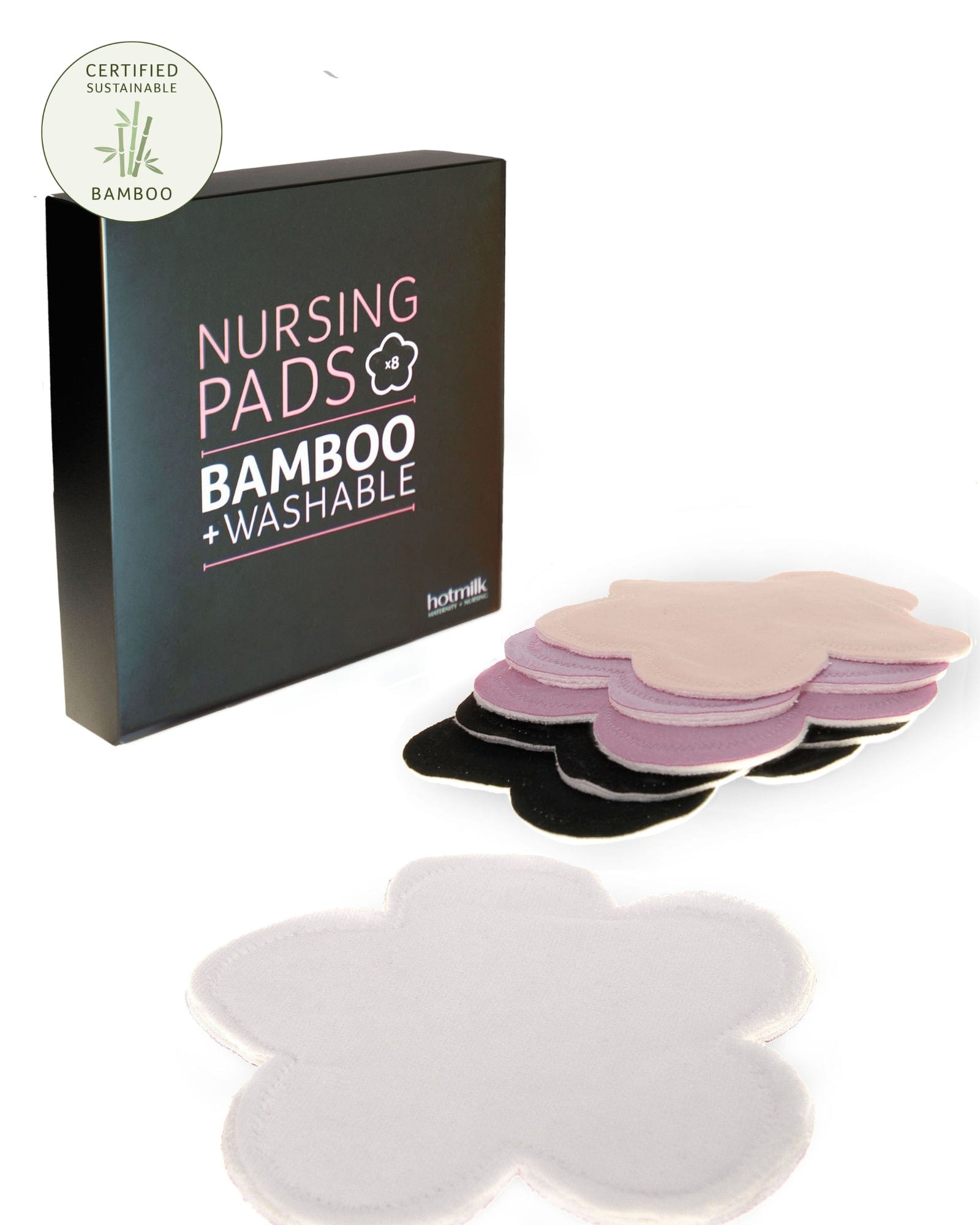 8Pairs Washable Bamboo Nursing Pads Breast Milk Pad Nipple Breastfeeding  Pads Reusable Maternity Mat for Baby Feed Cotton Pads 