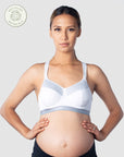 HOTMILK US REACTIVATE SPORTS WHITE NURSING MATERNITY BRA - FLEXI UNDERWIRE