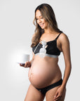 Discover the convenience of hands-free pumping for expressing breast milk with Hotmilk Lingerie. Simplify your breastfeeding or expressing routine on the go without the need to change or add extra pieces to your nursing bra. This innovative design is the perfect solution for returning to work or enhancing your milk supply, providing both style and functionality for busy mothers
