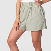 Hotmilk US latest addition to their loungewear collection: the 'Lounge Short in Sage.' Made from a luxurious linen blend, this lounge short not only exudes style but also provides unparalleled comfort. The serene Sage color is an ideal choice for your moments of relaxation. With its soft and stretchy waistband, these shorts are expertly designed to ensure maximum comfort during your leisure time. Elevate your lounging experience with our Sage Lounge Short