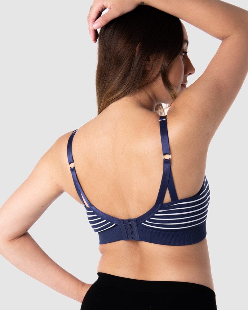 HOTMILK US MATERNITY AND NURSING MY NECESSITY NAVY STRIPE MULTIFIT REGULAR - WIREFREE