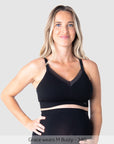 Caress Bamboo Wirefree Nursing Bra in Black