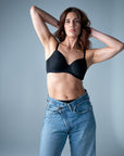 Effortless Sculpt T-Shirt Bra in Black — seamless spacer foam cup, smooth silhouette — Hotmilk Evolve