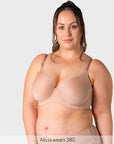 Effortless Sculpt Bra Cashmere — full bust nude t-shirt bra — Hotmilk Evolve