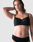 Luxe Wirefree Full Cup Bra - Black