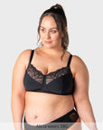 Luxe Wirefree Bra Black — full bust wirefree support — Hotmilk Evolve everyday bra