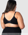 Back Of Caress Bamboo Wirefree Nursing Bra in Black