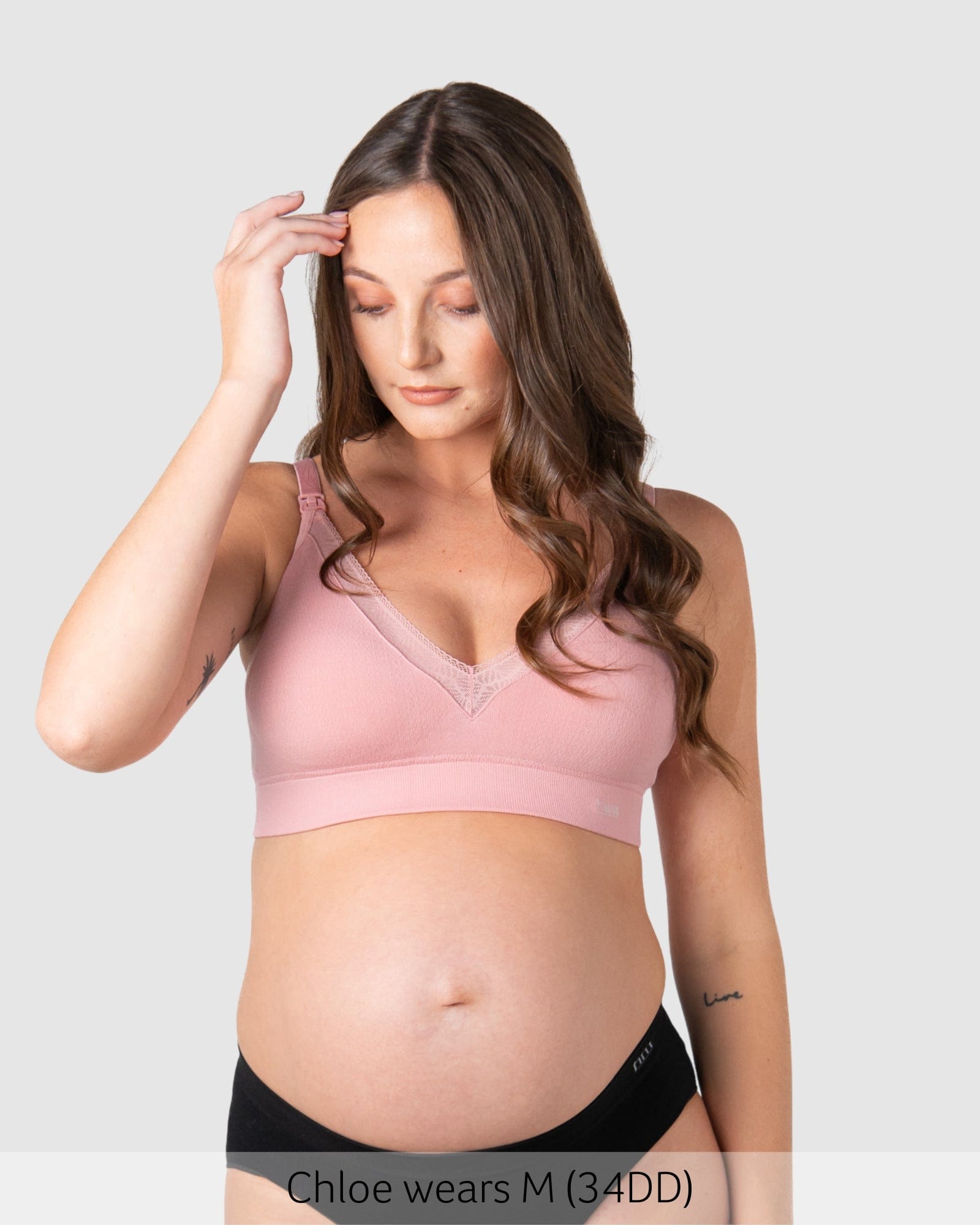 caress petal pink nursing bra by hotmilk lingerie