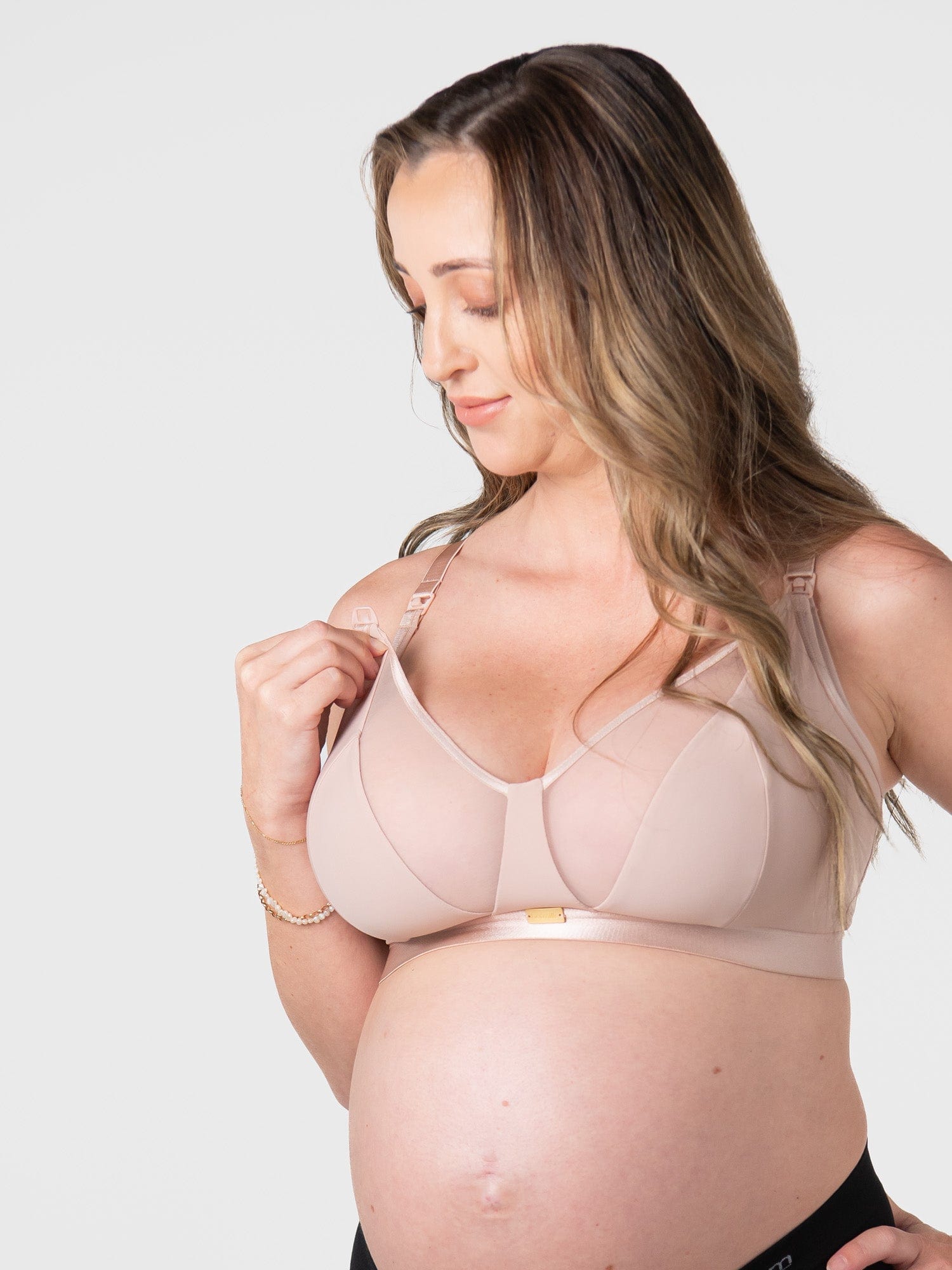 Flawless Full Cup Plunge Nursing Bra - Cashmere
