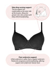 Technical features of Forever Yours Flexiwire Contour Nursing Bra in Black