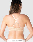Straps worn racerback on Forever Yours Flexi Underwire T-Shirt Bra in Frappe